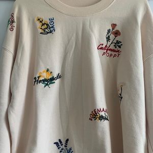 Madewell Embroidered Raglan Top with Bell Sleeves